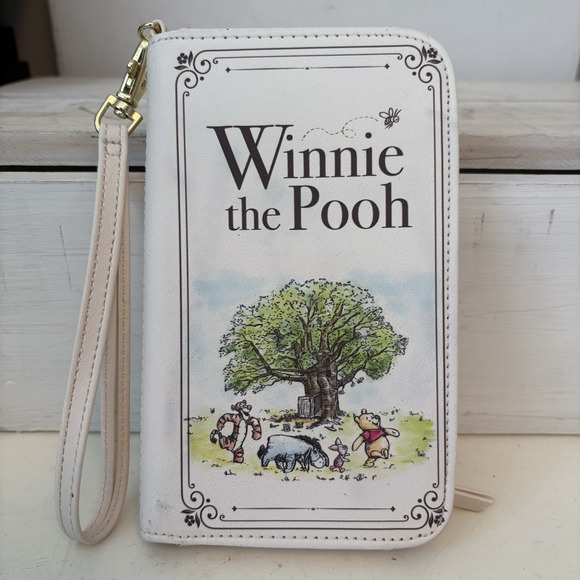 Loungefly Disney Winnie The Pooh Tech Book Cover Wallet Wristlet Tigger Eeyore - Picture 1 of 13